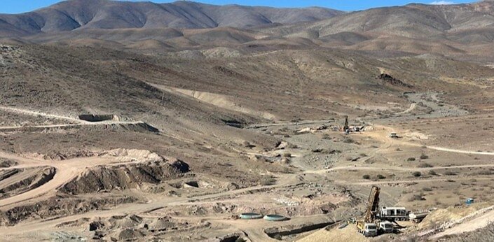 Diamond Drill Rig 11 and Reverse Circulation Drill Rig 12 operating at La Verde Diamond Drill Rig 11 and Reverse Circulation Drill Rig 12 operating at La Verde