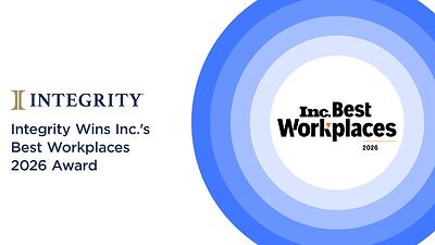 Inc. Names Integrity as One of America’s Best Workplaces for the Second Year in a Row Inc. Names Integrity as One of America’s Best Workplaces for the Second Year in a Row