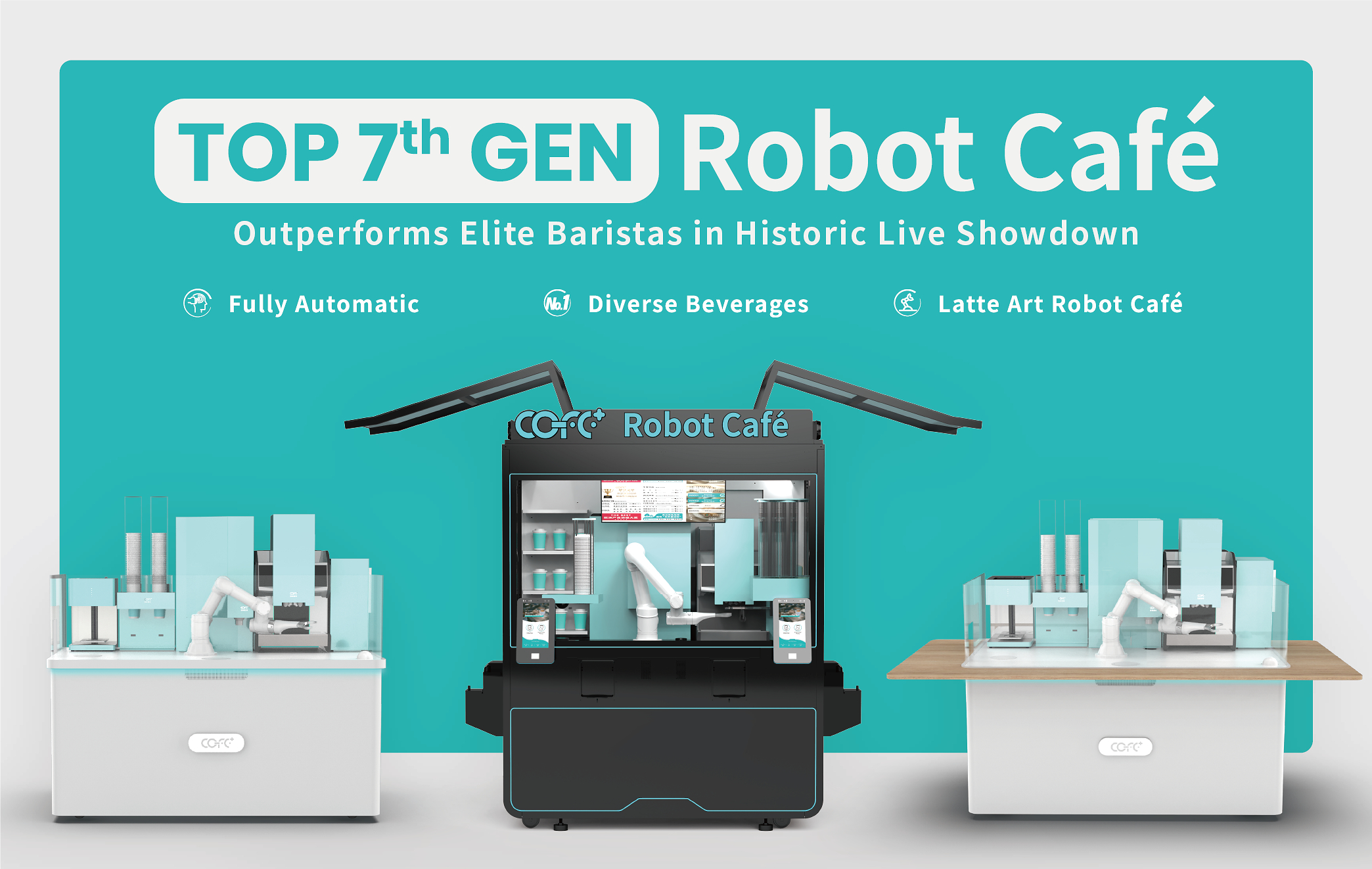 Man vs. Machine: 7th-Gen COFE+ Robotic Café Outperforms Elite Baristas in Historic Live Showdown