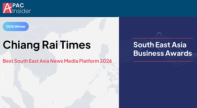 Chiang Rai Times คว้ารางวัล "แพลตฟอร์มสื่อข่าวยอดเยี่ยมแห่งเอเชียตะวันออกเฉียงใต้ ประจำปี 2569"