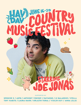 Hay Day x Joe Jonas - Country music festival poster