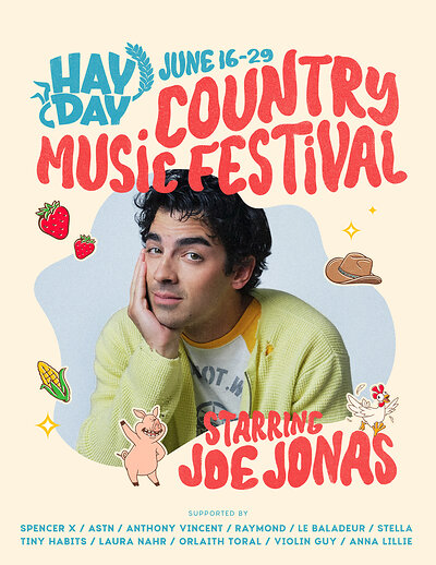 Hay Day x Joe Jonas - Country music festival poster