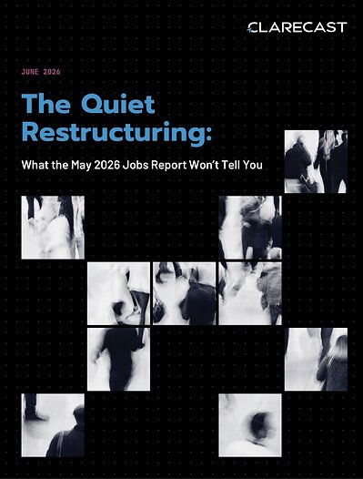 Clarecast, a predictive workforce intelligence platform, today announced the release of its inaugural industry report, "The Quiet Restructuring: What the May 2026 Jobs Report Won't Tell You.”