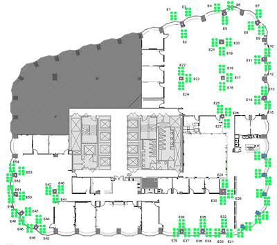 The map of Matter over Thread nodes placed around Silicon Labs' Boston office. 