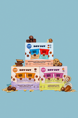 For its Target debut, Day Out will launch three multi-pack varieties, including an exclusive Brownie Batter & Cookie Dough assortment.