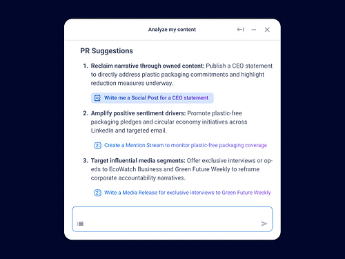 AI Coverage Analysis provides tailored recommendations to act with confidence and amplify coverage. This image opens in the lightbox