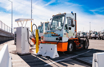 APM Terminals Los Angeles Orange EV Terminal Tractor Charging