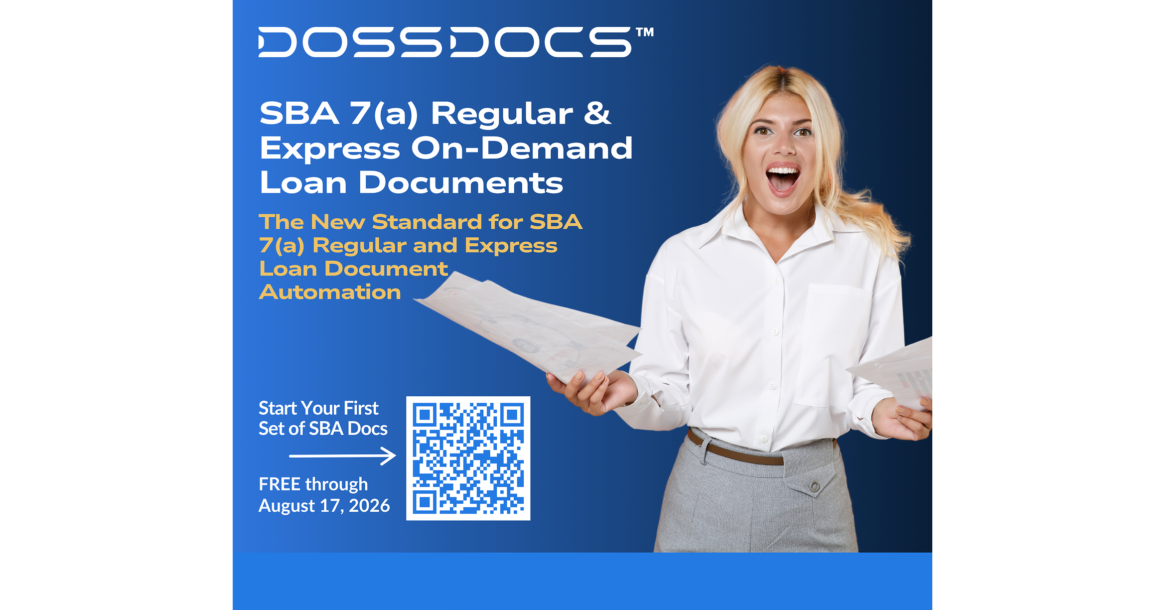 DossDocs Launches On-Demand SBA 7(a) Regular and 7(a) Express Loan Document Automation