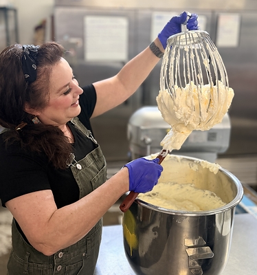 The famous banana pudding is made fresh daily, all day long, in small batches, from scratch