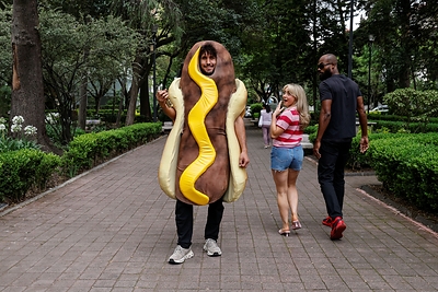 Axe tricks the internet with mystery wiener couple at FIFA World Cup 2026' for 'Smell your best when you look your worst' campaign (Credit: Backgrid)