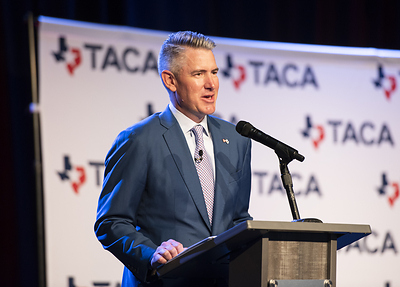 Andrew S. Pinkerton, TACA President and CEO, addressed members at the association's 72nd Annual Meeting in San Antonio. Andrew S. Pinkerton, TACA President and CEO, addressed members at the association's 72nd Annual Meeting in San Antonio.