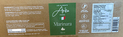 Marinara_étiquette Marinara_étiquette