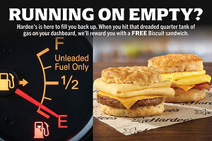 Hardee's® Launches "Running On Full," Offering Free Breakfast to Drivers Feeling the Pinch at the Pump