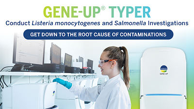 bioMérieux, a world leader in the field of in vitro diagnostics launches GENE-UP® TYPER SLM, a new real-time PCR solution supporting rapid root cause analysis by discriminating Salmonella in the food industry environments. Now available, learn more at www.biomerieux.com. 