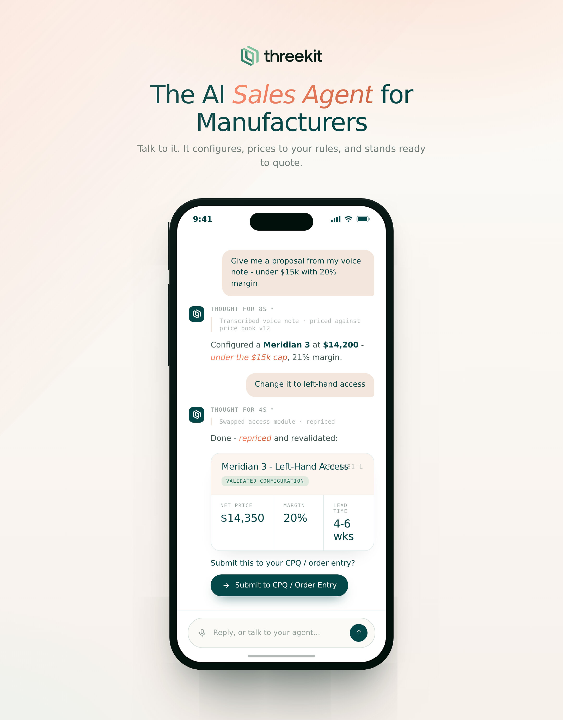 Threekit Launches AI Sales Agent for Manufacturers
