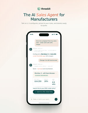Threekit Launches AI Sales Agent for Manufacturers