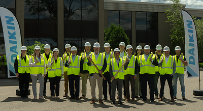 Daikin Applied team officially breaks ground on the new $30 million, 64,000-square-foot Solutions & Technical Institute in Plymouth, Minnesota.