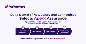 FusionAIrre Announces Delta Dental of New Jersey and Connecticut as a Flagship Ape-X Assurance Customer