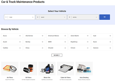 Maintenance section at CARiD.com
