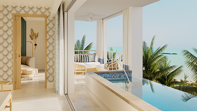 Sandals Caribbean Cay will debut 12 new SkyPool Suites, each designed with ocean views and an elevated private pool experience.