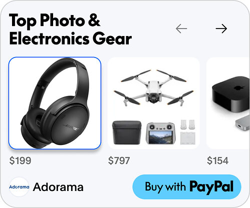 Adorama reached real buyers with PayPal Storefront Ads