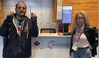 TravelingWiki Foundation CEO Jonathan Sutter with Terri Auricchio, Executive Director, NeurIPS, as Part of TravelingWiki Foundation Leading First Ever NeurIPS AI/ML Neurodiversity Affinity Workshop
