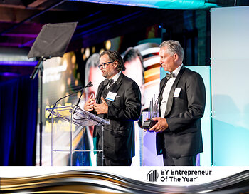 Andy Smith and Pete Smith accepting the award.