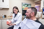 Dr. Gretel Pellegrini with Patient