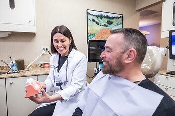 Dr. Gretel Pellegrini with Patient