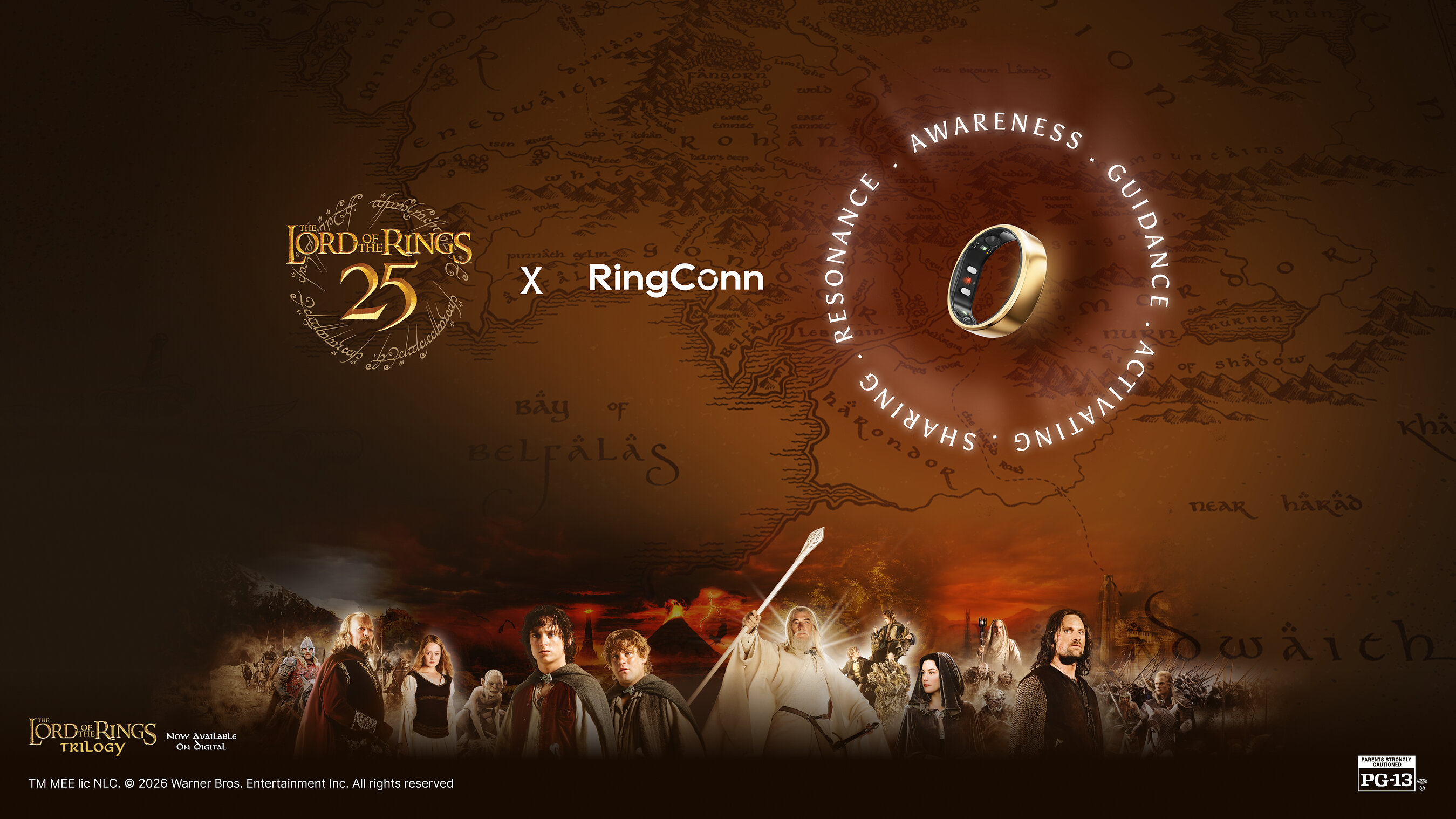 RingConn partners with Warner Bros. for a limited promotion celebrating The Lord of the Rings’ 25th anniversary