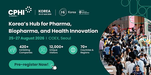 CPHI/ Hi Korea 2026, Korea's Hub for Pharma, Biopharma, and Health Innovation This image opens in the lightbox