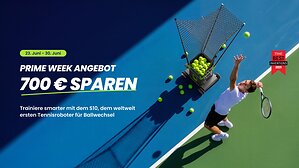Der ACEMATE Tennis Robot S10 ist am Prime Day um 700 EUR reduziert - inklusive Gratisgeschenken