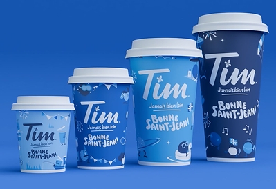 Tim Hortons® lance des gobelets bleus d'édition limitée et une nouvelle campagne télévisée pour préparer ses invités aux célébrations de la Saint-Jean-Baptiste - et au lendemain matin