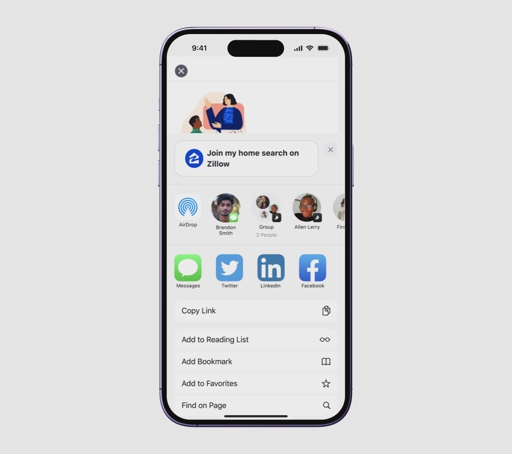The new shared collection feature replaces that with a single shared workspace inside Zillow, where buying partners can save, organize and compare homes together in real time, with any update immediately visible to both people, across iOS, Android and the web. 