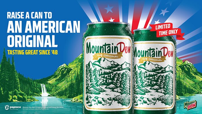 MOUNTAIN DEW™ MARKS NEARLY 80 YEARS AS AN AMERICAN ORIGINAL BY SELLING LIMITED-EDITION COMMEMORATIVE CAN BUNDLES FOR FIVE CENTS