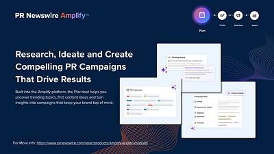PR Newswire Amplify™ - Modul Plan untuk Riset, Pengembangan Ide, dan Perencanaan Program Humas