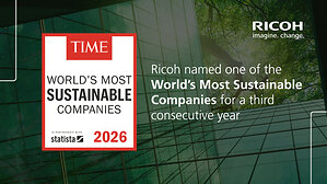 Ricoh earns place on TIME World's Most Sustainable Companies 2026 list for third consecutive year