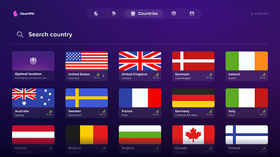 ClearVPN by MacPaw for Apple TV Country Picker