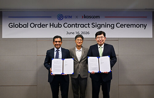 GTN and Koscom sign the agreement to build Korea's Global Order Hub. Seoul, 16 June 2026. GTN and Koscom sign the agreement to build Korea's Global Order Hub. Seoul, 16 June 2026.