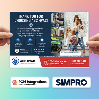 PostcardMania Partners with Simpro, Bringing Automated Mailings that Boost Sales 491% to Home Services Businesses