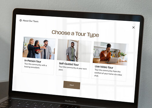 Jonah's new Tour Scheduler booking interface.