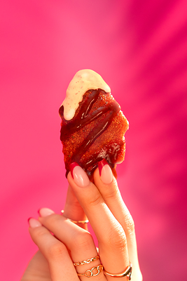 The flavor features a chamoy dry rub finished with a drizzle of Tajín Chamoy Sauce, bringing together sweet, tangy and spicy notes.