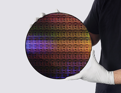 IBM's sub-1 nanometer node wafer. (Credit: IBM)