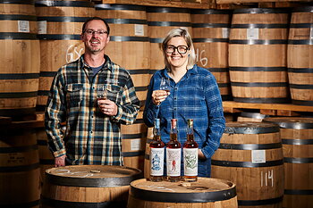 Master Distiller Jeff Duckhorn and Master Blender Lauren Patz help shape Redwood Empire Whiskey’s California approach to blending, aging, and crafting balanced whiskeys.