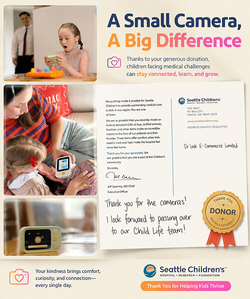 Two-Time International Design Award Winner Dr.Look Ai Donates AI Learning Cameras to Two Children's Hospitals, Tackling North American Parenting Challenges Through Real-World Exploration