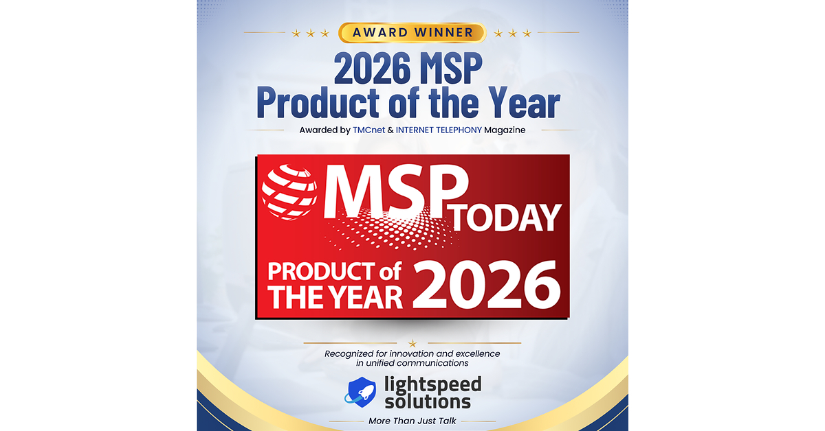 Lightspeed Solutions Named 2026 MSP Today Product of the Year Award Winner