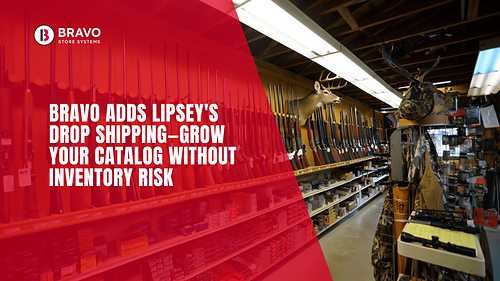 Bravo Store Systems adds Lipsey's drop shipping, letting FFLs expand their catalog with distributor-stocked inventory, no upfront purchasing or added inventory risk. Bravo Store Systems adds Lipsey's drop shipping, letting FFLs expand their catalog with distributor-stocked inventory, no upfront purchasing or added inventory risk.