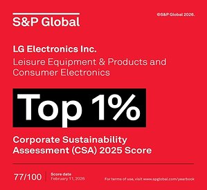 LG Electronics é reconhecida entre o 1% das empresas mais sustentáveis do mundo pela S&amp;P Global pelo terceiro ano consecutivo