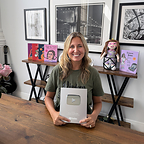 Jackie Morreale with YouTube Silver Creator Award