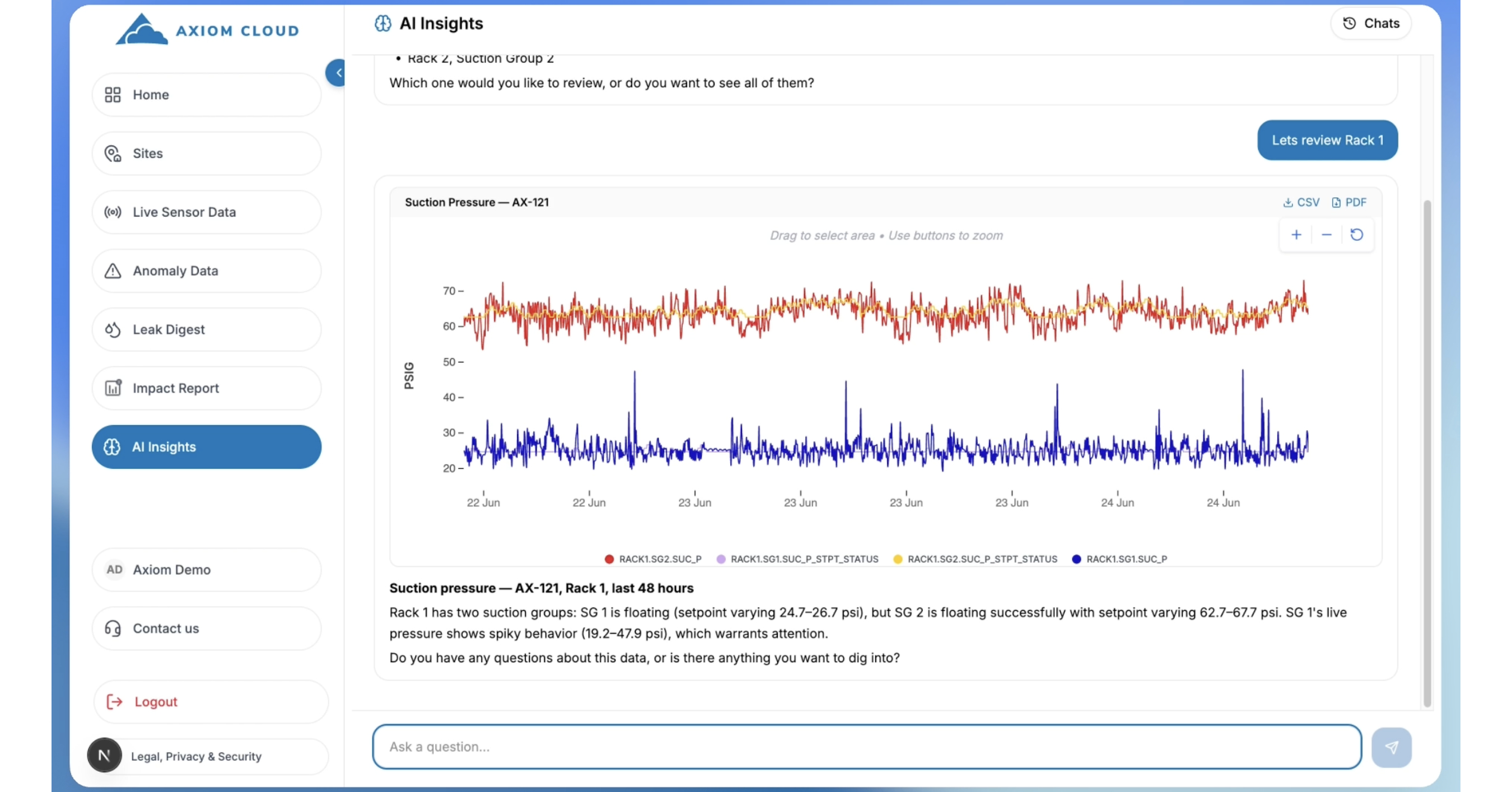 Axiom Cloud Launches AI Insights Agent: Ask Your Refrigeration and HVAC Data a Question, Get Answers in Seconds